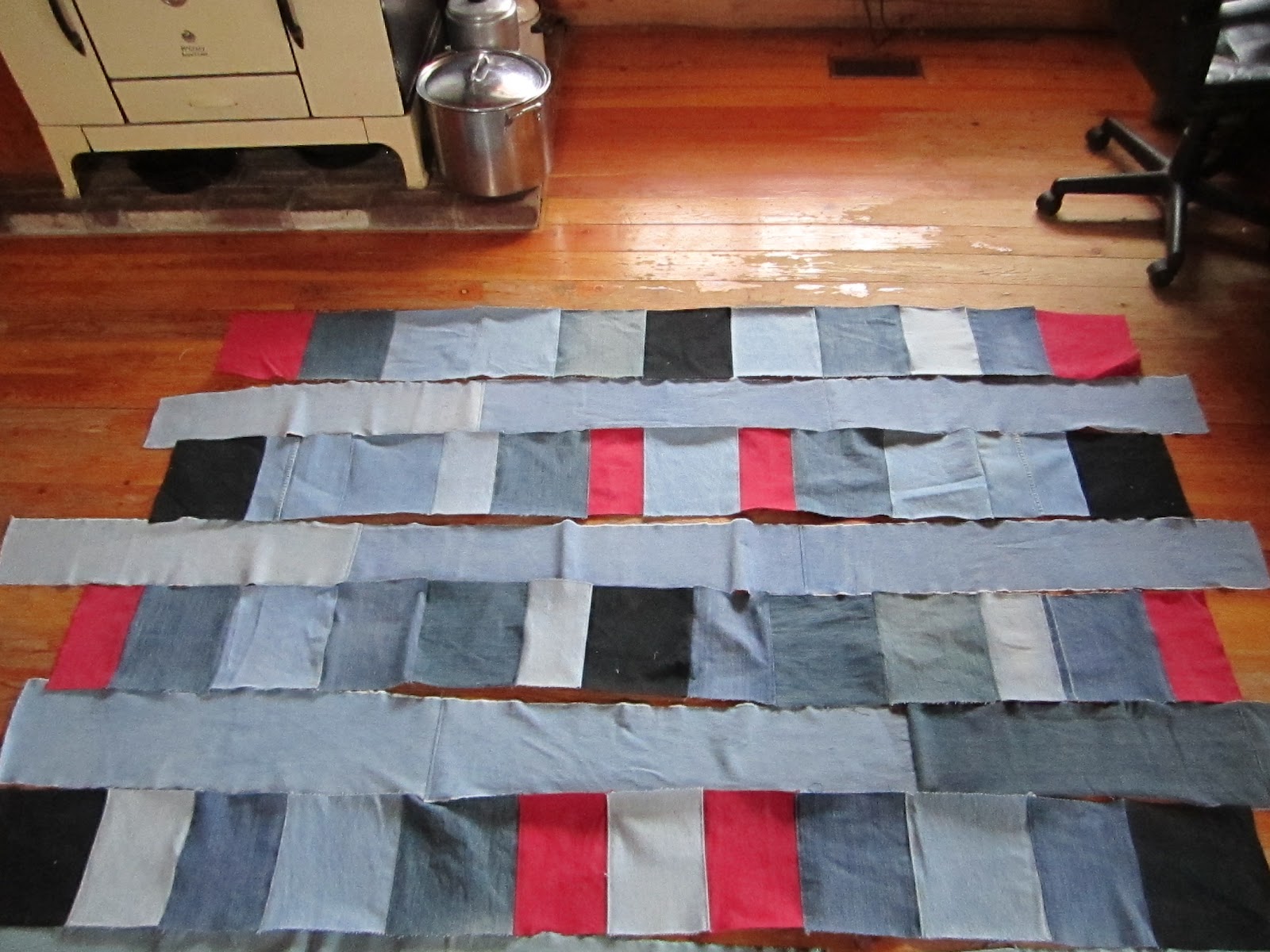 Cariboo Gals The Makings of a Denim Blanket