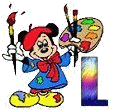 Alfabeto de Mickey pintor L.