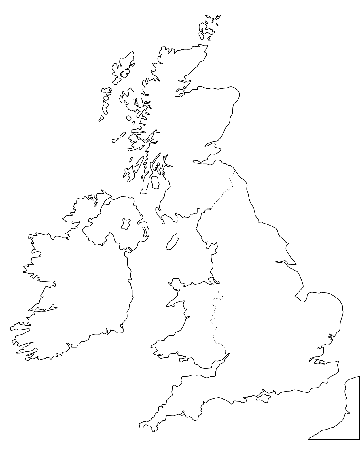 Printable Blank Map of the UK - Free Printable Maps