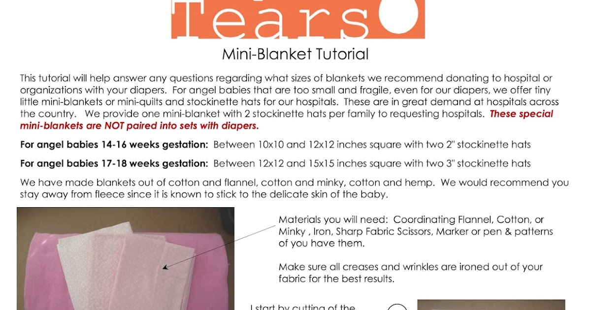 Teeny Tears MiniBlankets and MiniQuilts