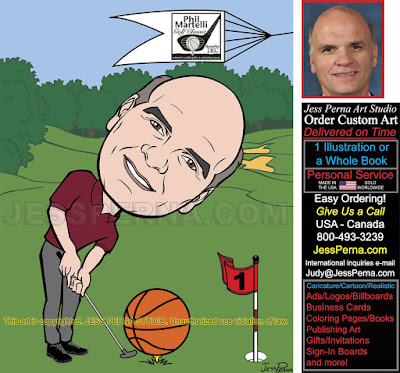 Golf Tournament Caricature Poster
