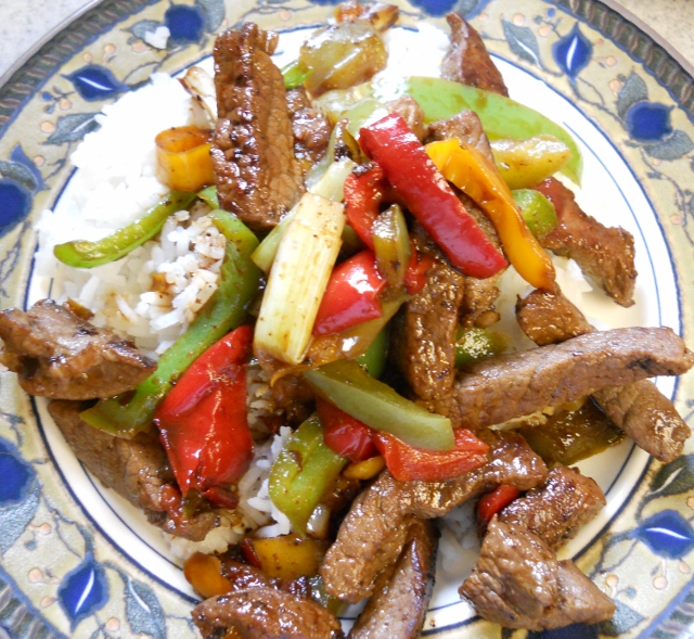 What's cookin', Mom? Beef and Peppers StirFry
