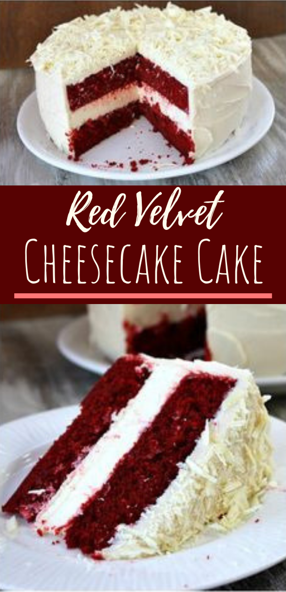 Red Velvet Cheesecake Cake #dessert #cake