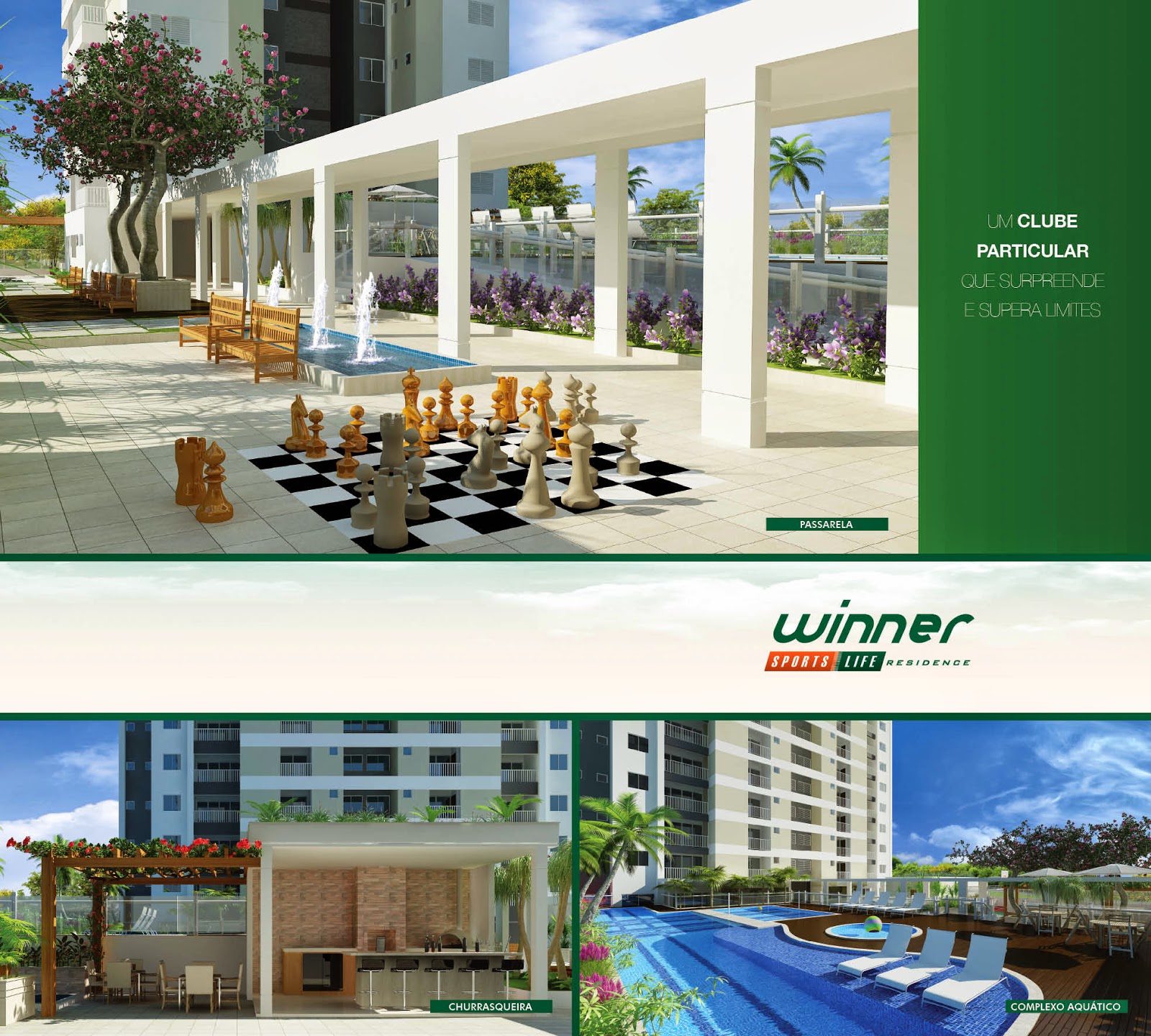 IMOVELAVENDAGOIANIA WINNER SPORTS LIFE RESIDENCE 3Q de 75m² / 2Q de 63m² / 1Q de 43m³