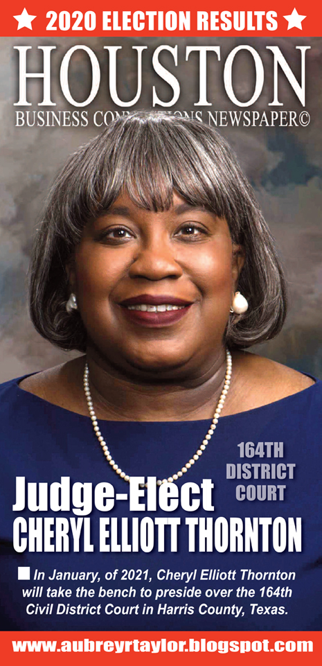 Our client Judge-Elect Cheryl Elliott Thornton Defeated her Republican opponent on November 3, 2020