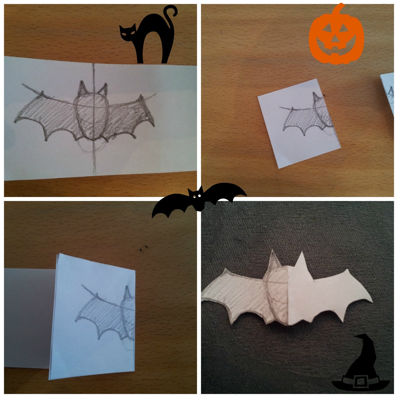 La vie d'une petite caille...: DIY broche chauve-souris Halloween