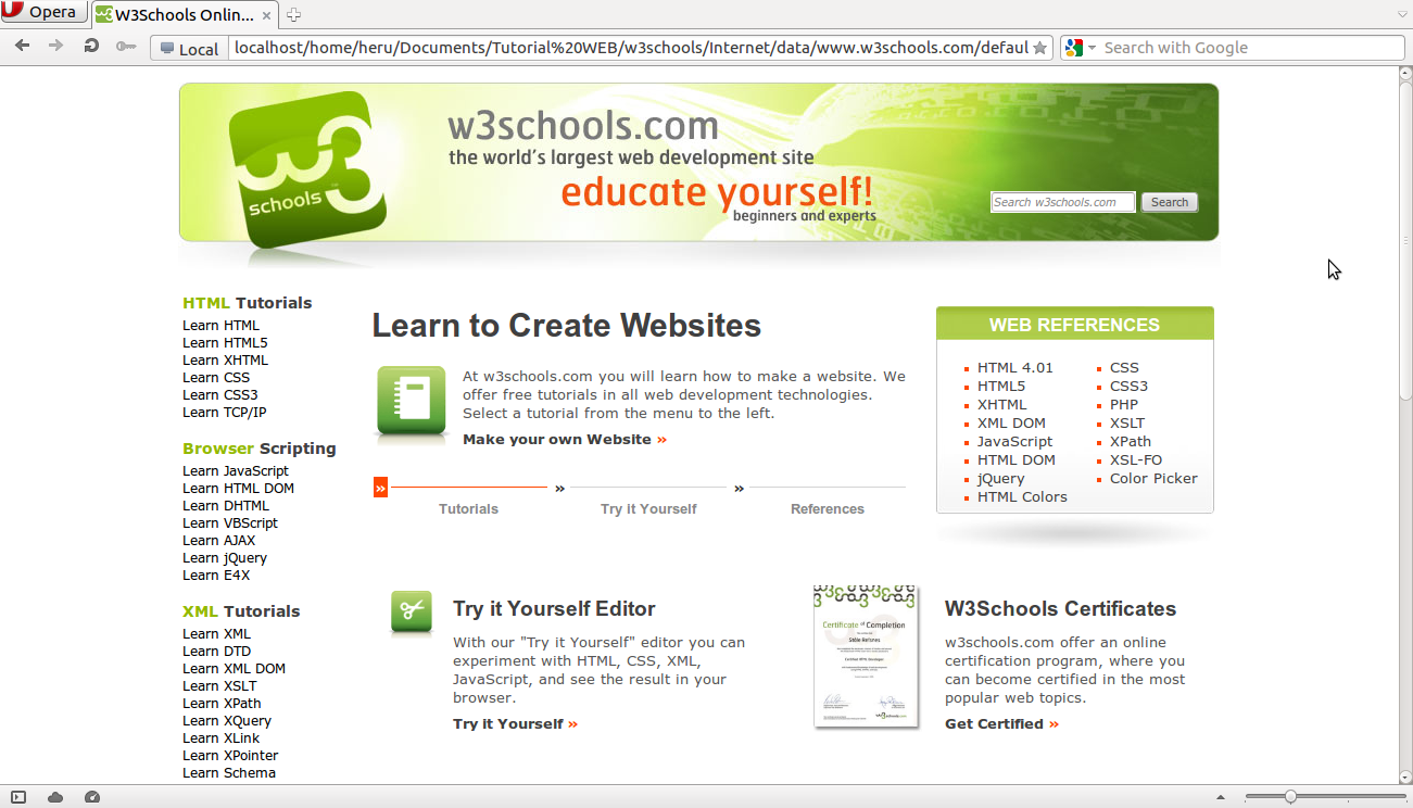 belajar komputer: Belajar Web Programing Dengan W3SCHOOLS