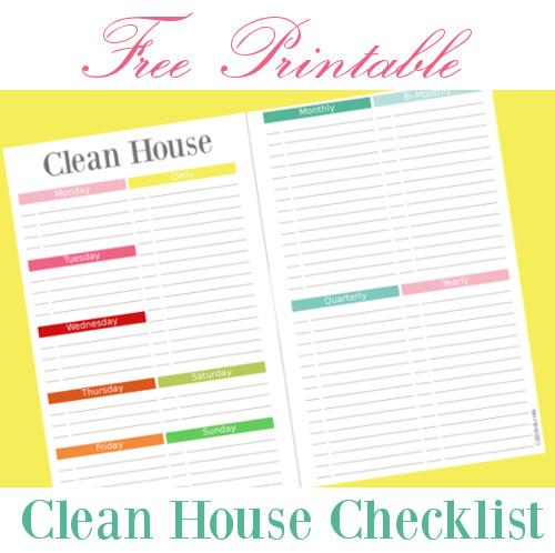 diy home sweet home clean house checklist free printable checklist cleaning house