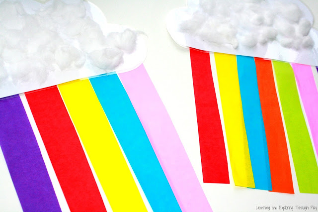 Rainbow Streamer Craft. Rainbow Crafts for Toddlers and Preschoolers.