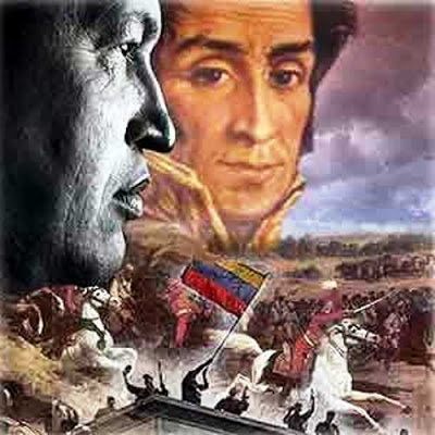 Hugo Chávez y Simón Bolívar, dos personajes clave de la historia de Venezuela