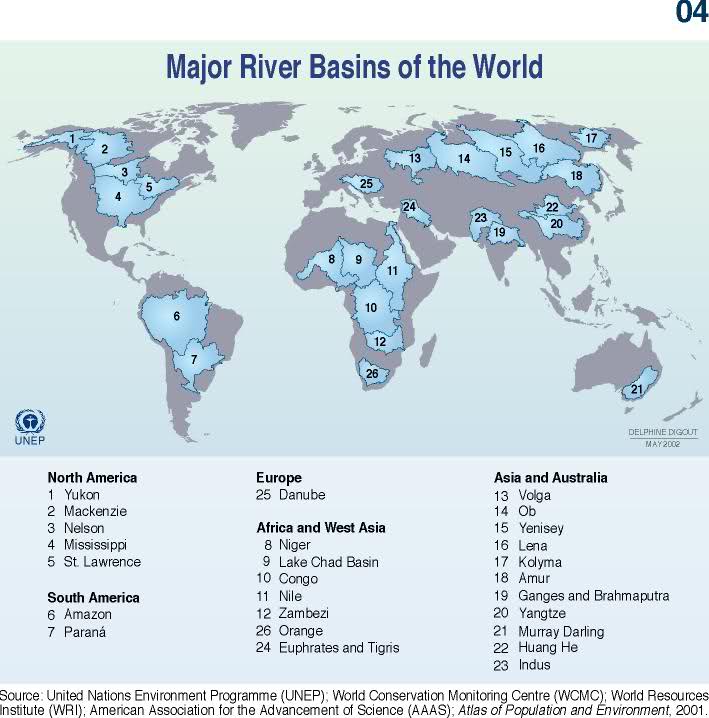 Major River Basins Of The World Vivid Maps