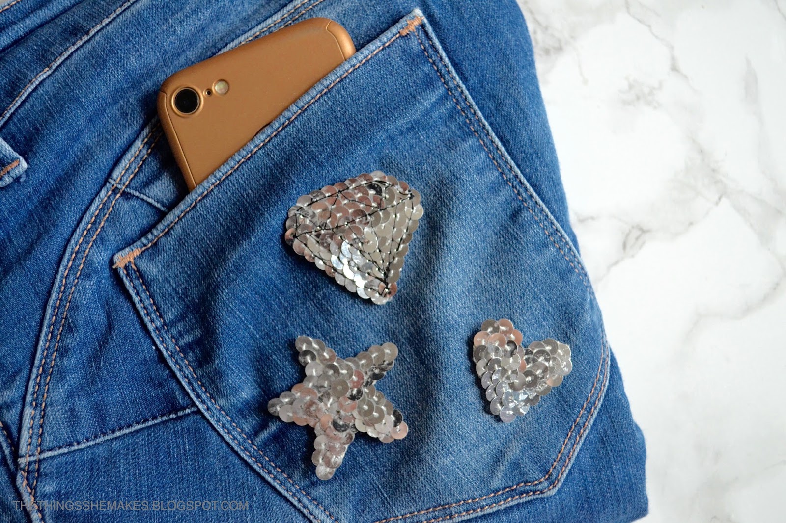 DIY Accessories Sequin Patches The Things She Makes