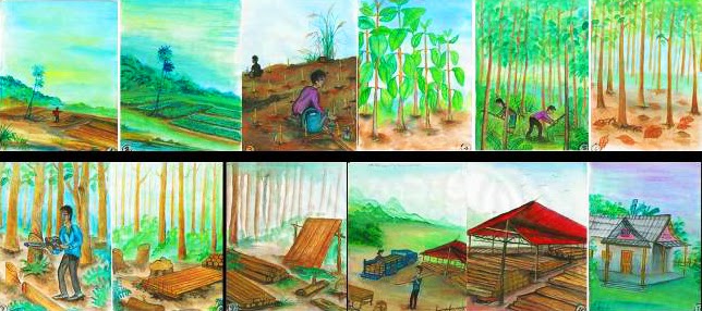 Forest Art Drawn by Orphans