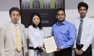 Toshi Noda and Megumi Saeki from Regional Plan Ltd Japan, Shiwantha Dias and Nishantha De Alwis of Spa Ceylon Ayurveda