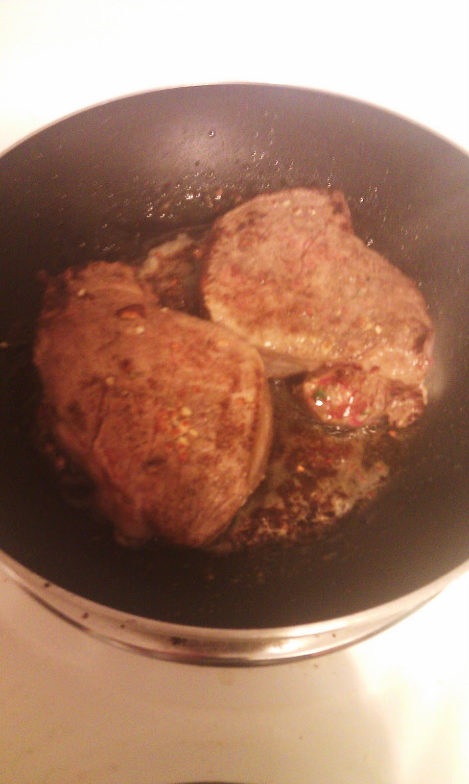 Juicy Steaks with Onions, Mushrooms, and Seasoned Potatoes