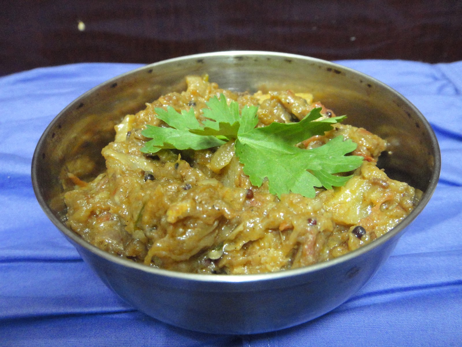 Madras Kitchen Cooking with love AaluBaingan Bartha (Potato & Egg Plant Curry)