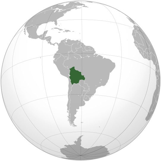 Globo terráqueo: Bolivia
