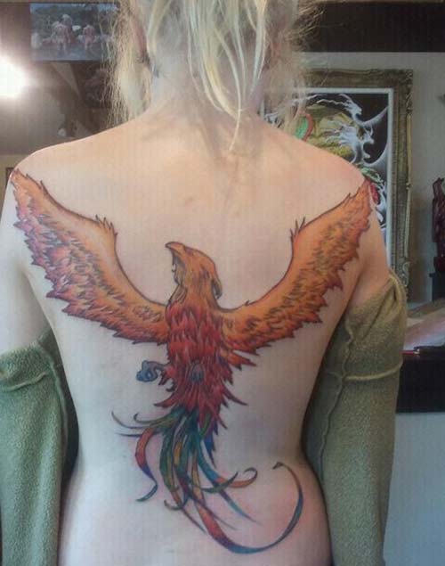 full back colorful phoenix tattooanka kuşu dövmesi sırt kaplama full back colorful phoenix tattooanka kuşu dövmesi sırt kaplama