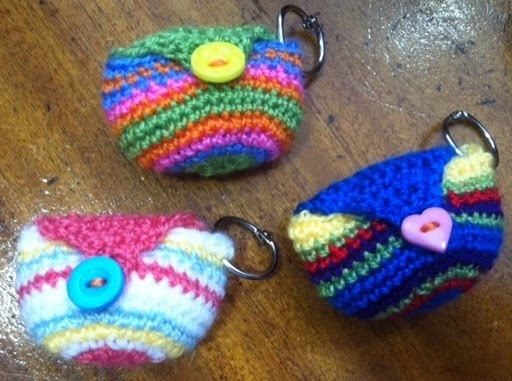 Llaveros-monederos crochet