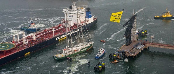 Greenpeace: Arctic Oil Intercepted in Rotterdam, May 1 2014.