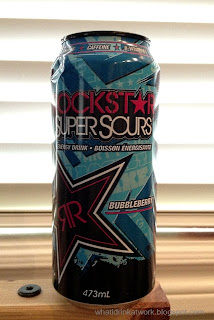 What I Drink At Work: Rockstar Super Sours Bubbleberry Energy Drink Review