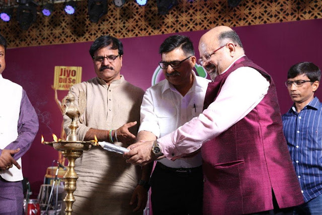 (Left to Right) Candle Lighting with Mr. Pramod Dubey, Mayor Nagar Nigam, Mr. K K Nayak, managing Editor Dainik Bhaskar (Left to Right) Candle Lighting with Mr. Pramod Dubey, Mayor Nagar Nigam, Mr. K K Nayak, managing Editor Dainik Bhaskar