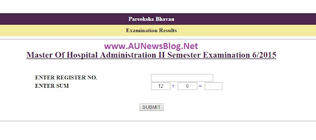 Calicut University Exam Results June 2015 Published for Master of Hospital Administration - aunewsblog