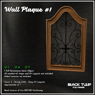 [Black Tulip] Mesh - Wall Plaque #1