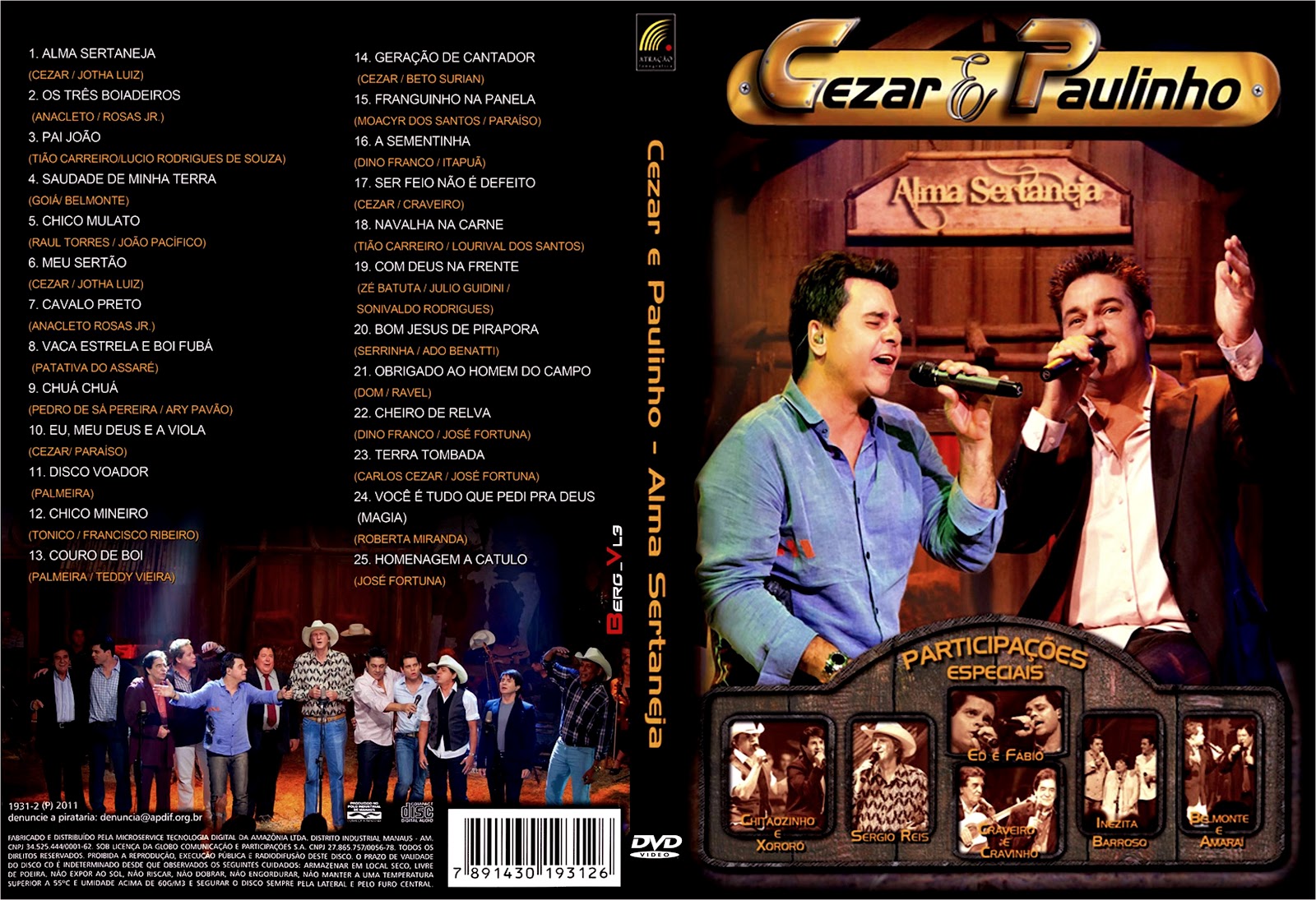 CEZAR E PAULINHO ALMA SERTANEJA Fenix Capas
