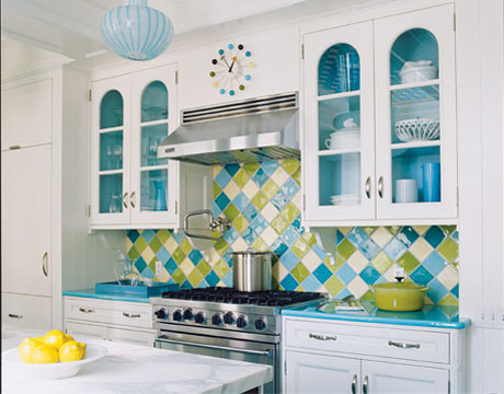 A Little Turquoise and Aqua Kitchen Inspiration - Addicted 2 Decorating®