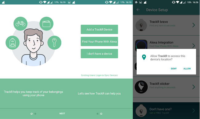 Add a TrackR device