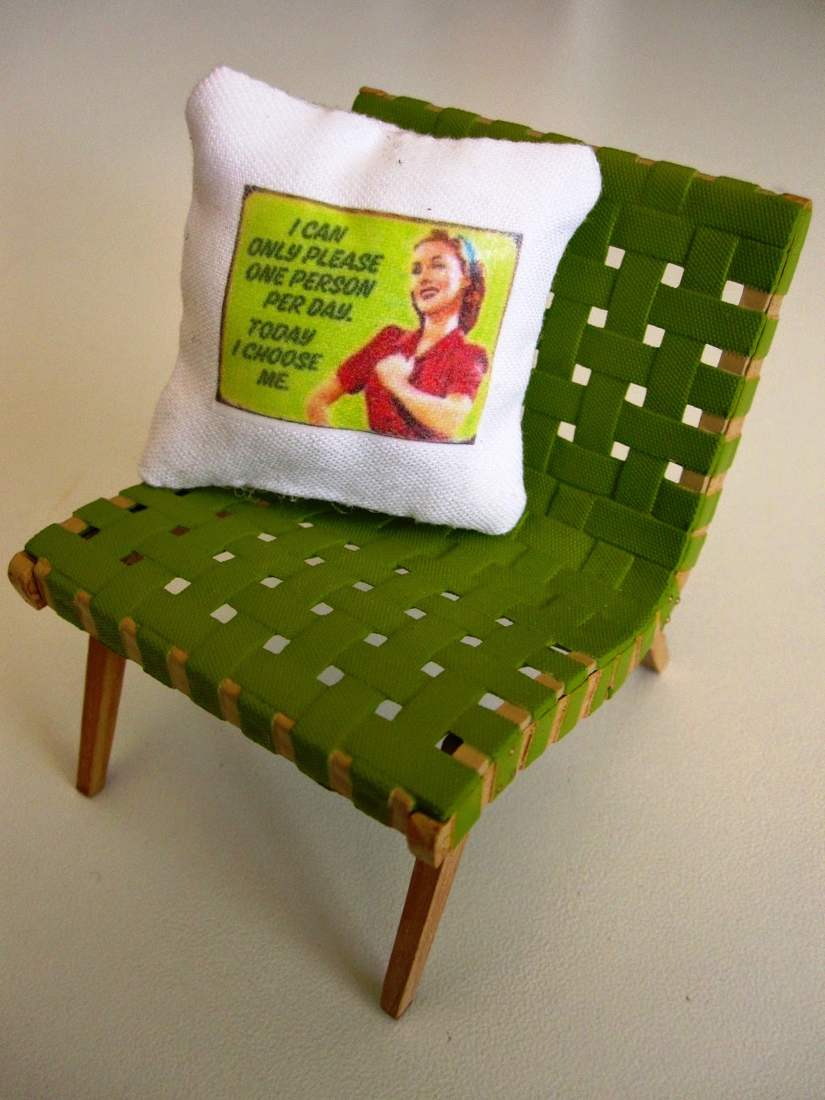 Midcentury modern miniature Jens Rimson chair with cushion.