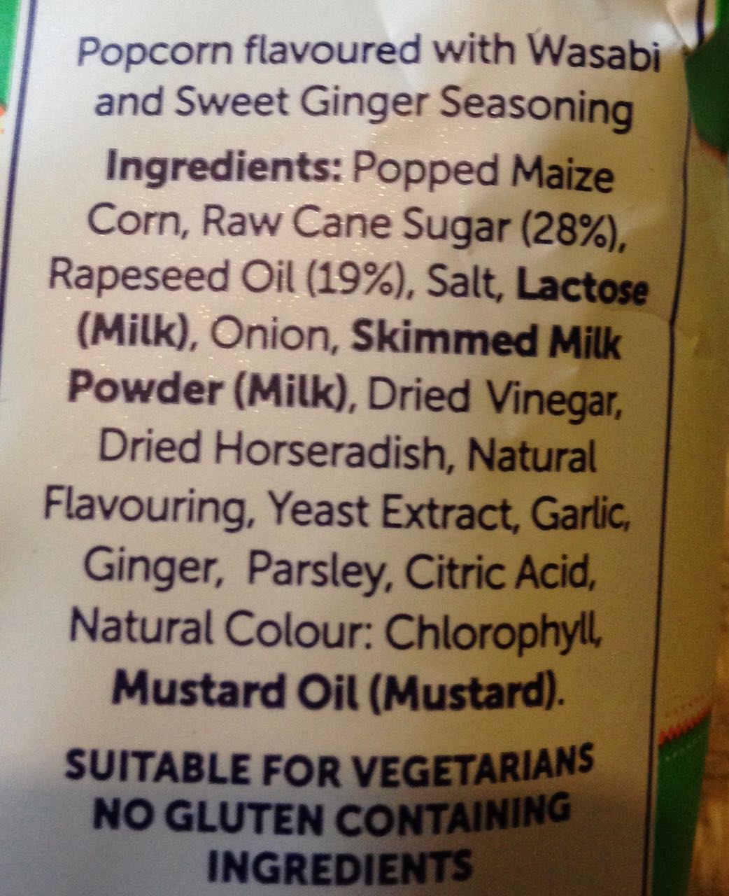 FOODSTUFF FINDS Portlebay Popcorn Wasabi and Sweet Ginger Popcorn