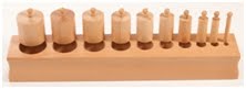 NAMC montessori sensorial materials the cylinder blocks block 1
