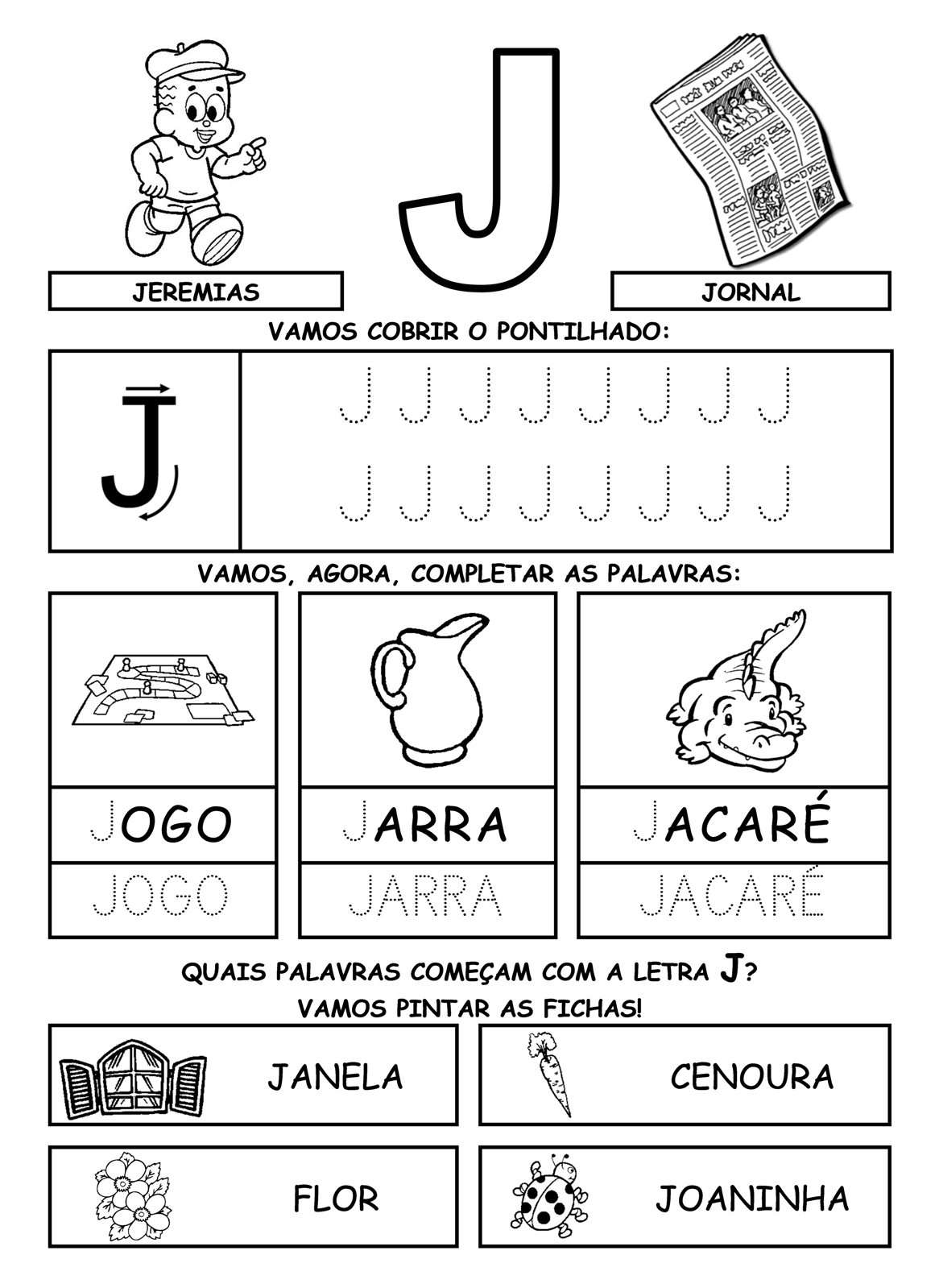 ADOLETÁ DO ABC Família silábica letra J atividades ADOLETÁ DO ABC Família silábica letra J atividades