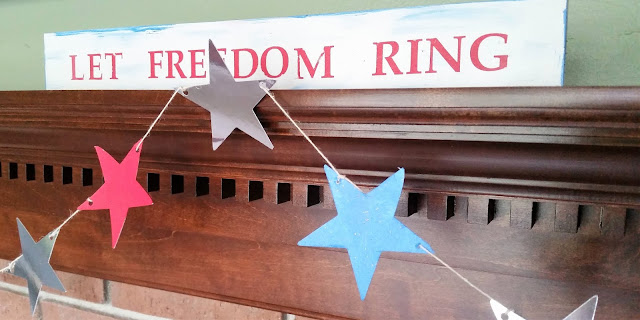 Fourth of July DIY Mantel Rustic Sign with Silhouette Cameo by Lina and VI Fourth of July DIY Mantel Rustic Sign with Silhouette Cameo by Lina and VI