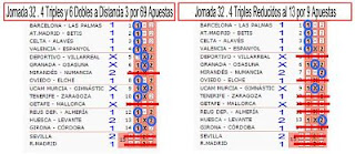 Resultados , Jornada 32 QUINIELISTA