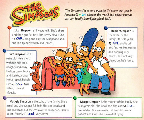You can talk to you like. Текст про Симпсонов на английском. Английский язык 5 класс симпсоны. The Simpsons 5 класс английский. Текст симпсоны 5 класс.