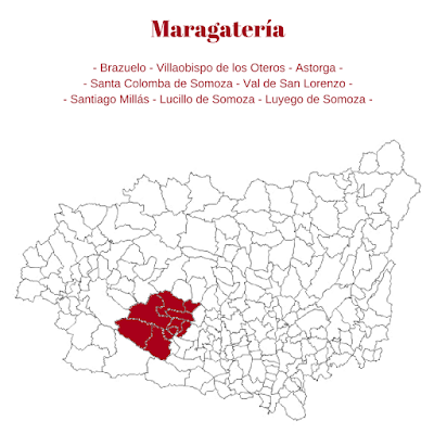 Mapa Comarcas de la Maragatería (León)