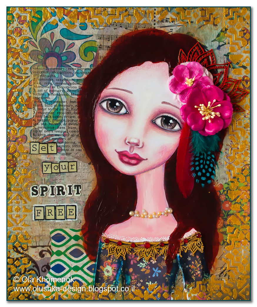 LikeArtStudio by Ola Khomenok My Whimsical Girls. Mixed Media art