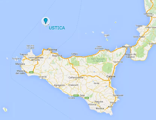 Ustica map, Sicily Ustica map, Sicily