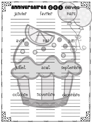 La classe de Mme Émond * petitcrayola: Anniversaires