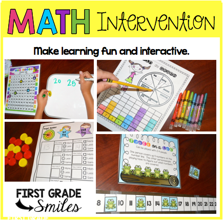 First Grade Smiles: Math Intervention Part 1