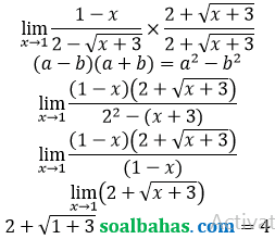 bahas pilihan ganda limit akar