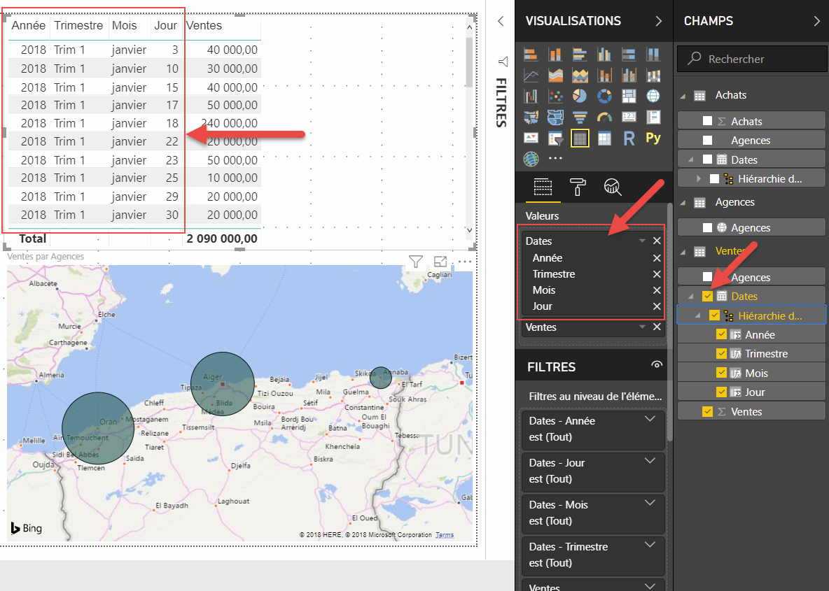 Office and Power BI: Afficher la date au lieu de la hiérarchie de date ...