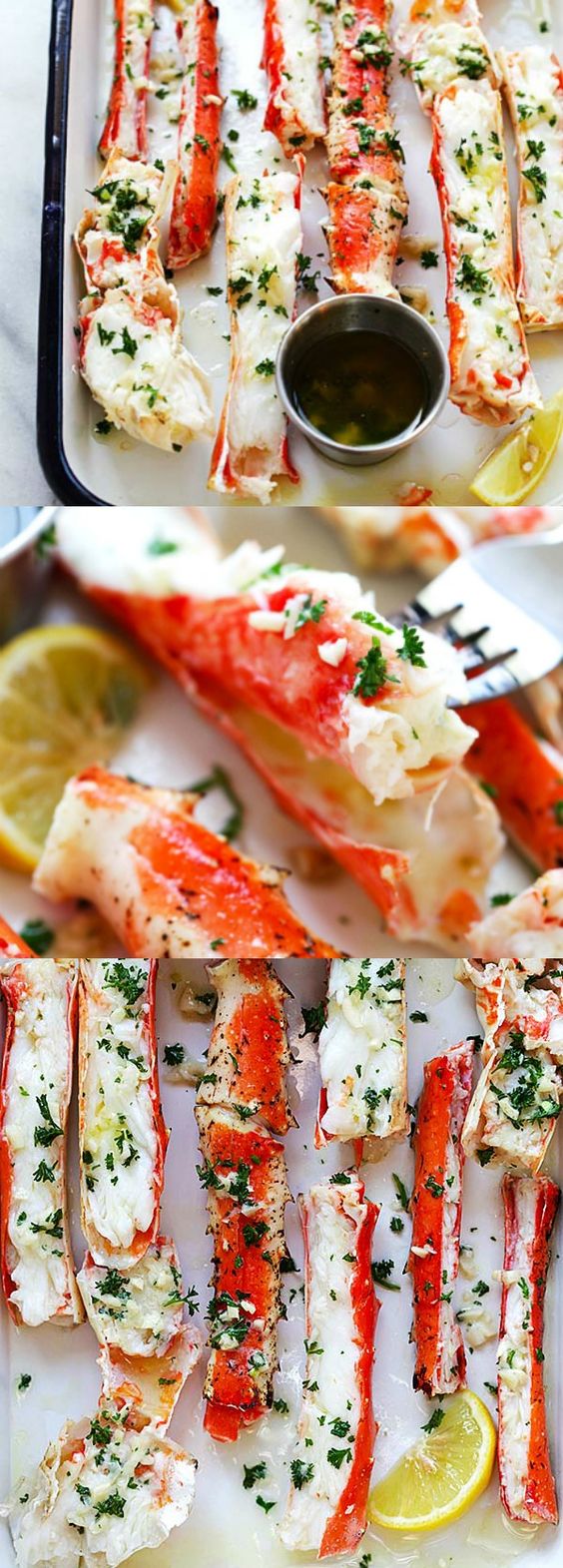 Garlic Lemon Butter Crab Legs - crazy delicious king crab legs in garlic herb and lemon butter. This crab legs recipe is so good you want it everyday! Garlic Lemon Butter Crab Legs - crazy delicious king crab legs in garlic herb and lemon butter. This crab legs recipe is so good you want it everyday!