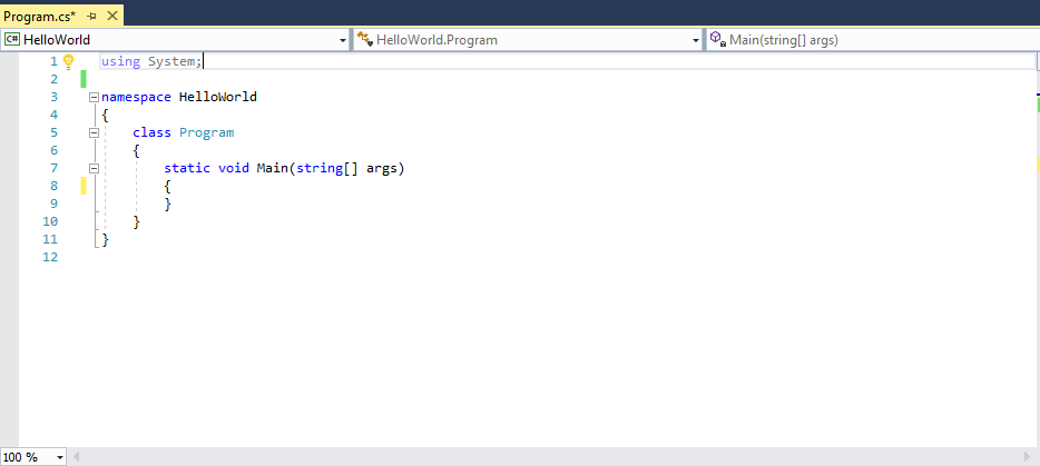 Writing your First Program in C#