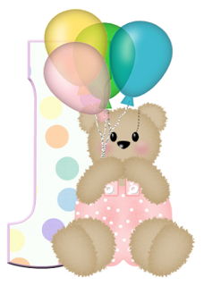 Abecedarios de Osita de Peluche con Globos. Teddy Bear with Balloons Alphabet.