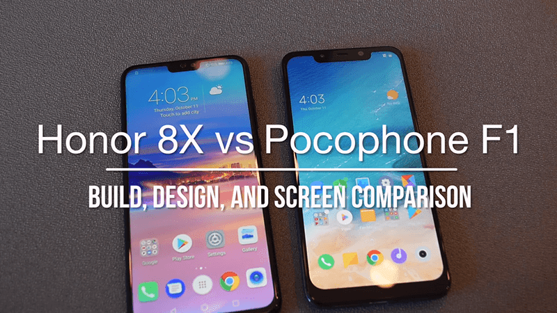 Watch: Honor 8X vs POCOPHONE F1 - Build, design, and screen comparison Watch: Honor 8X vs POCOPHONE F1 - Build, design, and screen comparison