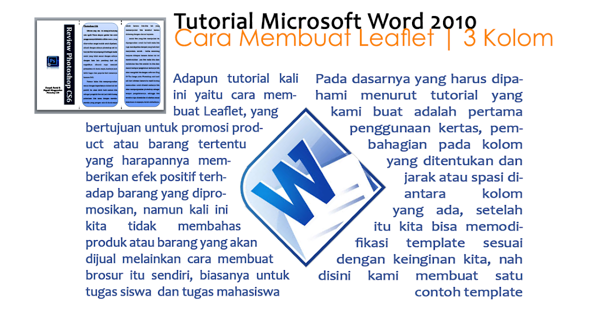 Cara membuat Leaflet Di Microsoft Word 2010 - Kijang Jantan